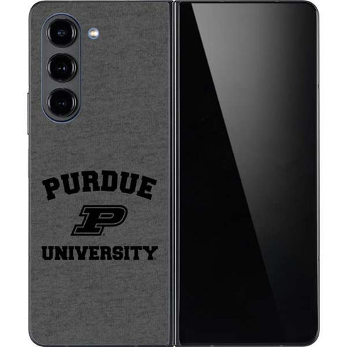 Purdue University Purdue Grey Logo Galaxy Z Fold5 5G Skin